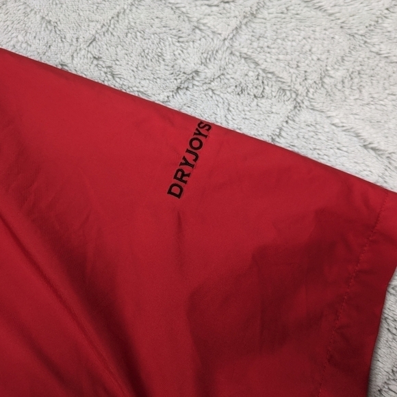 Footjoy Jacket Men's L Red Dryjoys Golf Pullover ½ Zip Short Sleeve Weatherproof - Picture 4 of 10